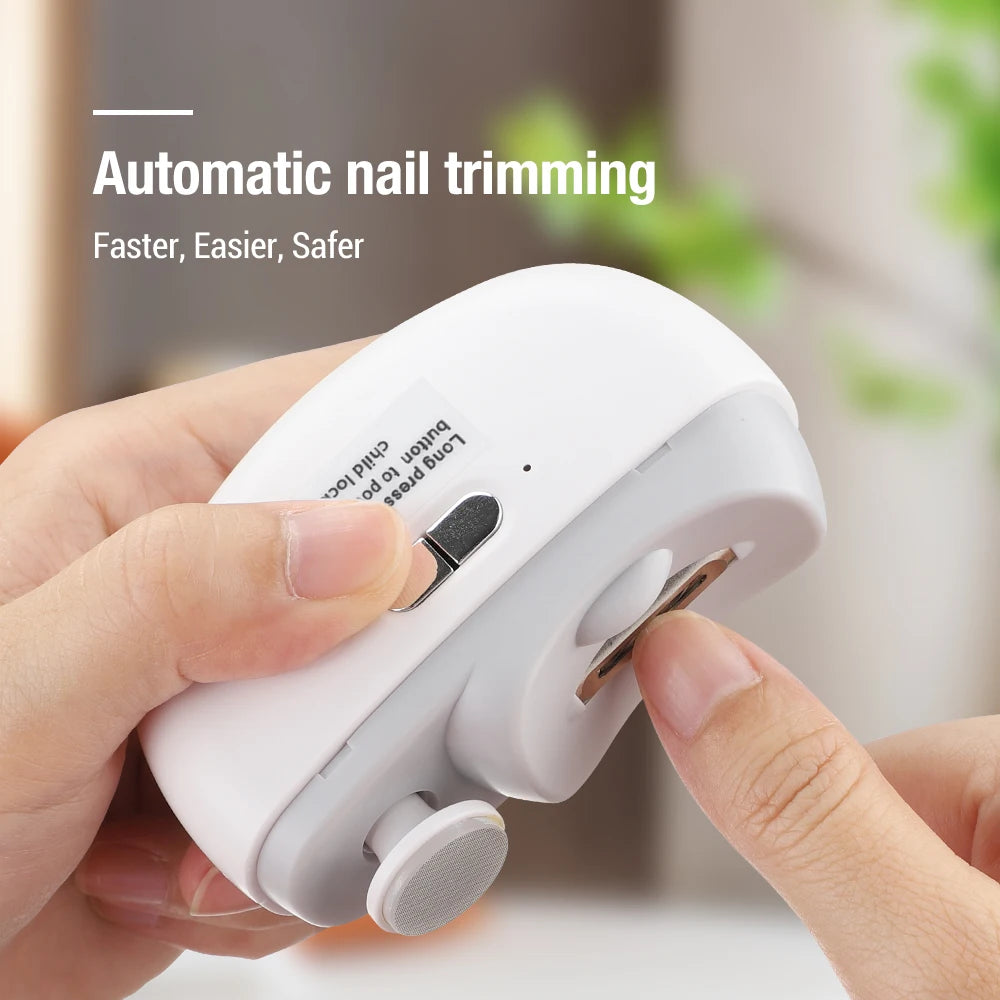 Revolutionary Electric Nail Clipper & Polisher - Rechargeable Automatic Nail Trimmer for Effortless Manicures at Home or On-the-Go